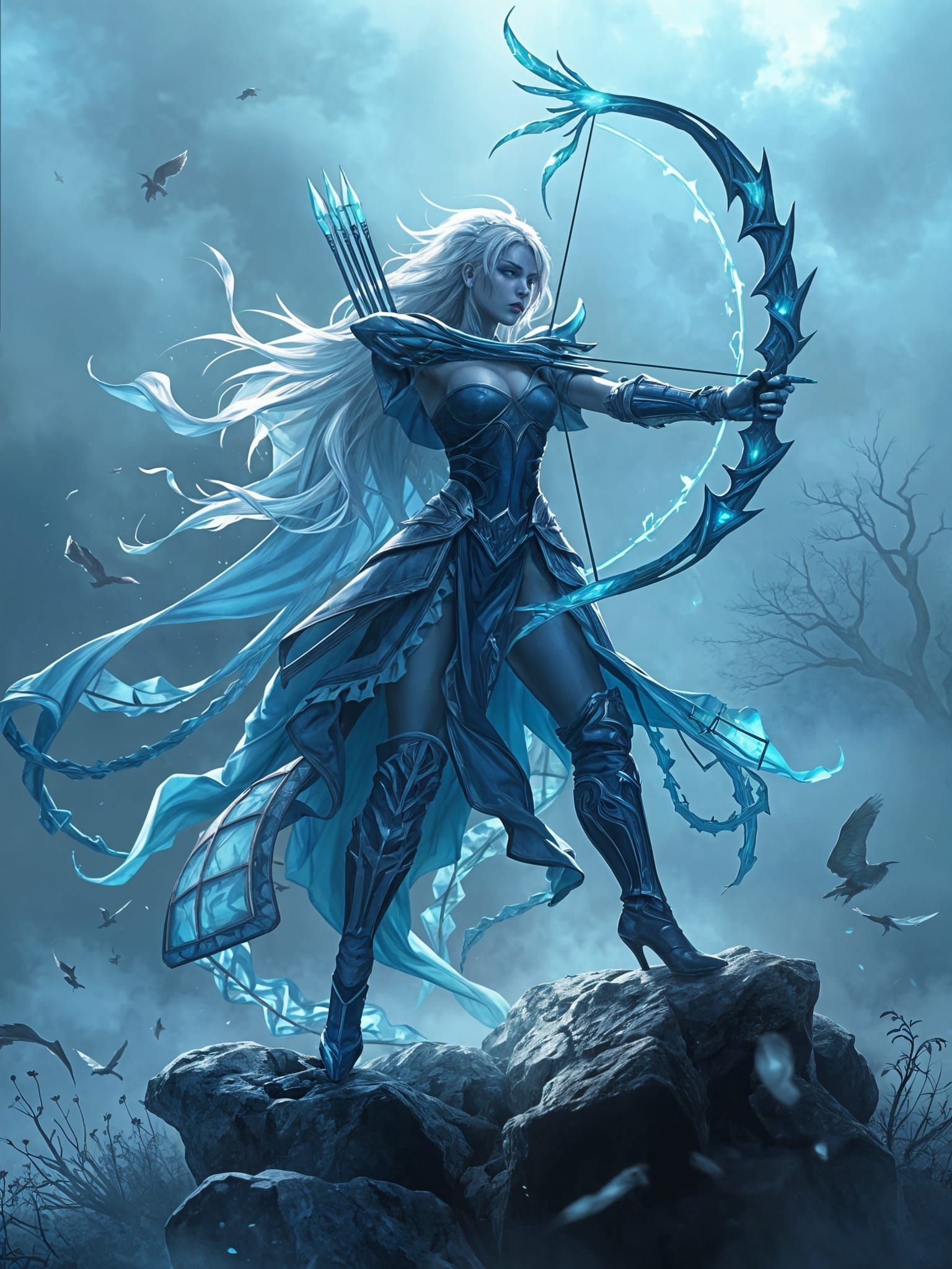 Ethereal Phantom Archer in Krenz Cushart Style