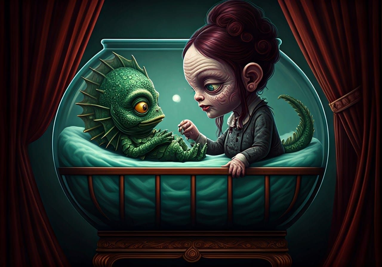Chibi Creature from the Black Lagoon Portrait