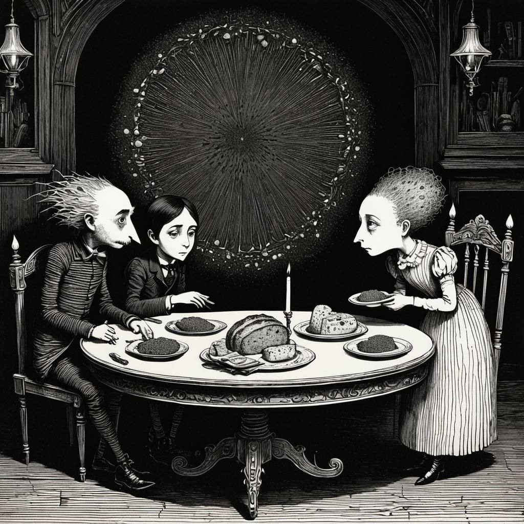 Oversharing: A Gothic Horror Illustration