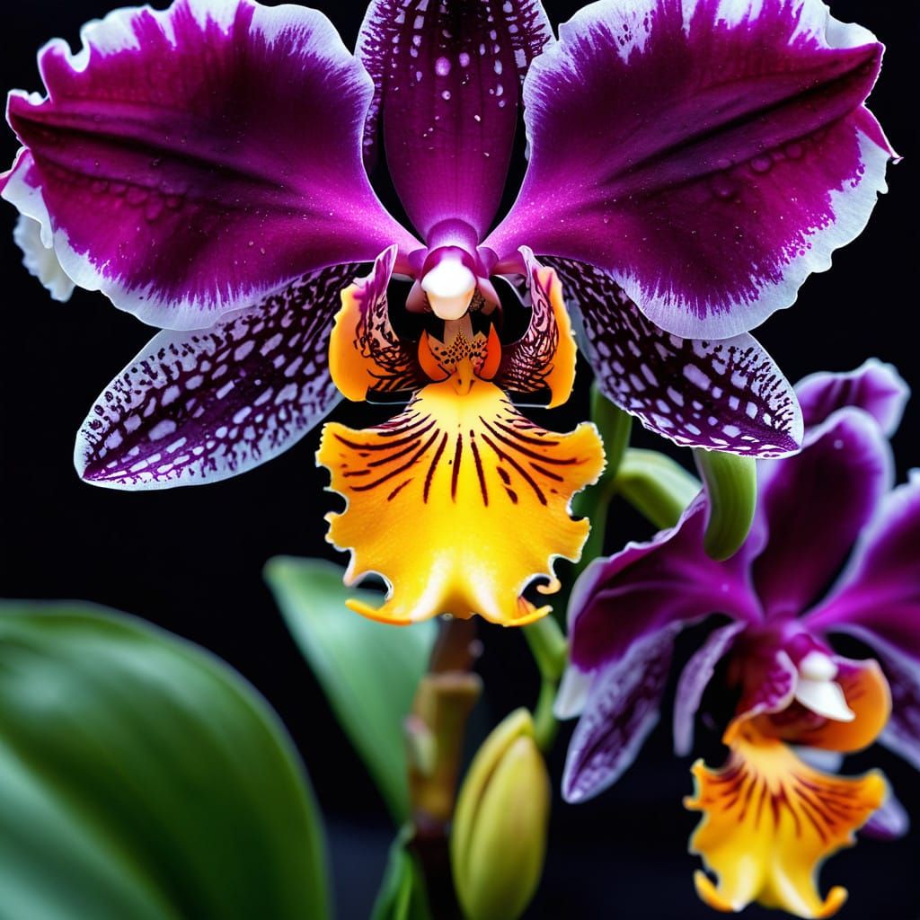 Exquisite Cattleya Orchid Macro Photography