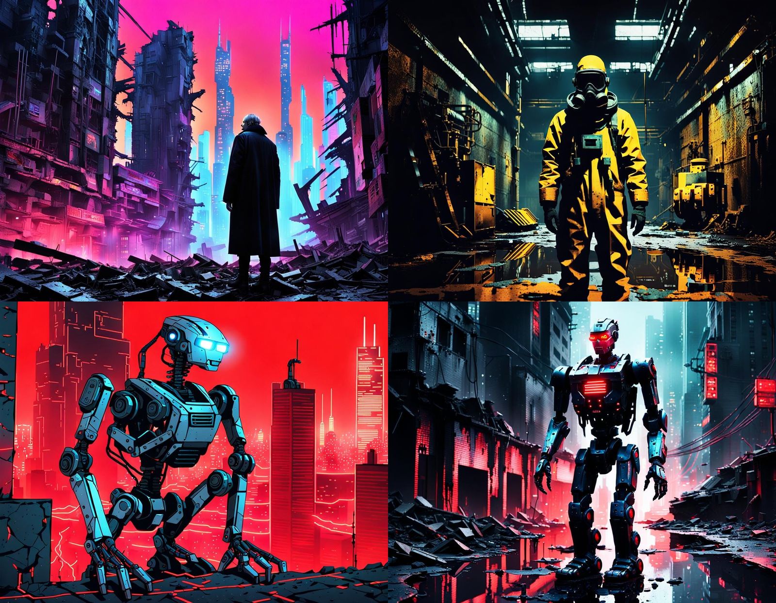 Electronic Dystopian Brutalist Artwork