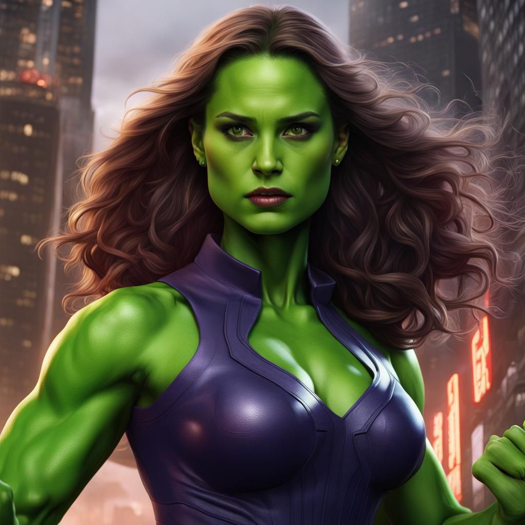 Natalie Portman as She Hulk.