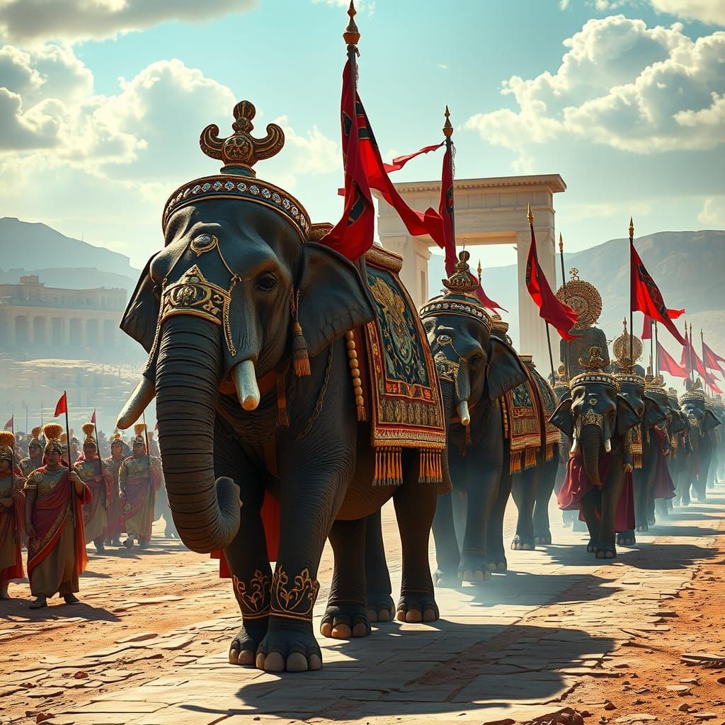 Persian Nobles Lead Grand Procession Through Persepolis in H...