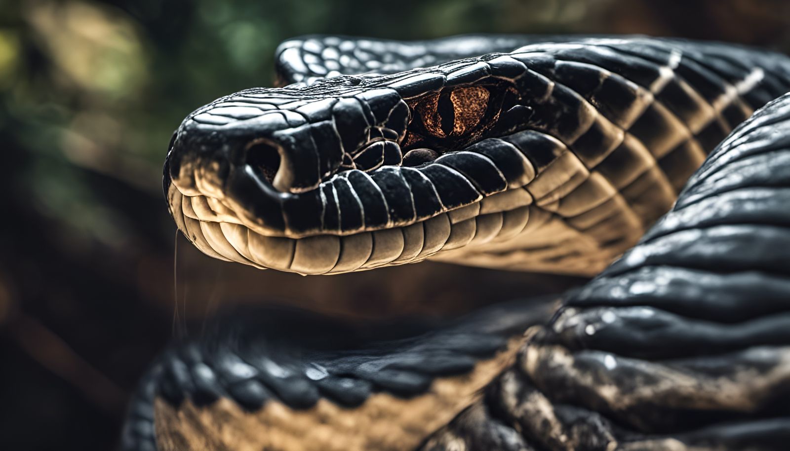 Hyperrealistic King Cobra Portrait in High Definition