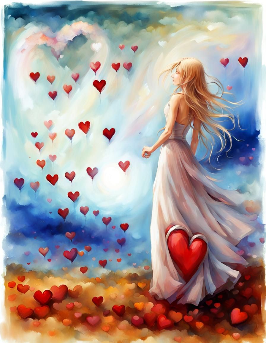 Everlasting Love: Intertwined Hearts in a Romantic Style