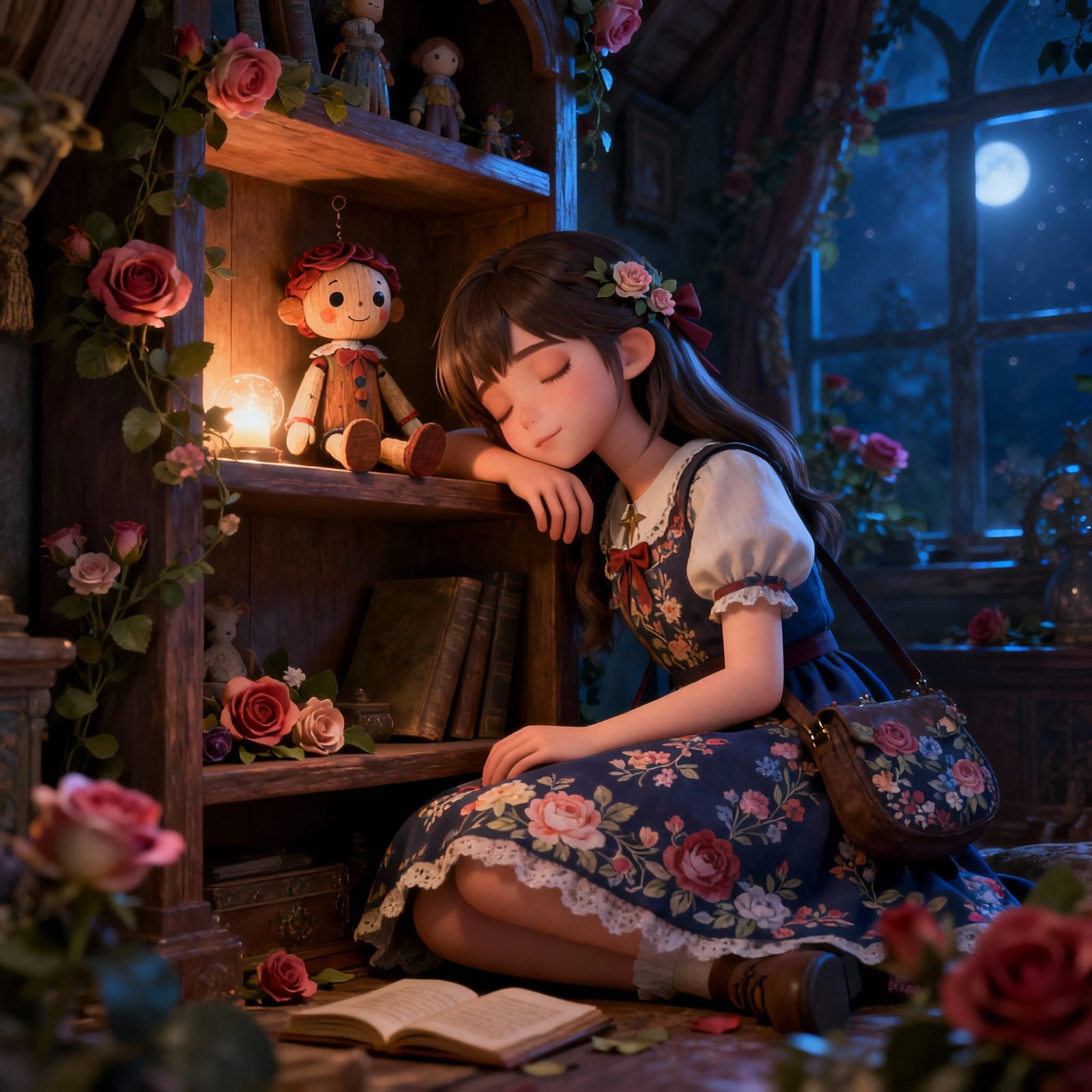 Rosewood Puppet's Secret Night Adventures in Attic Kingdom