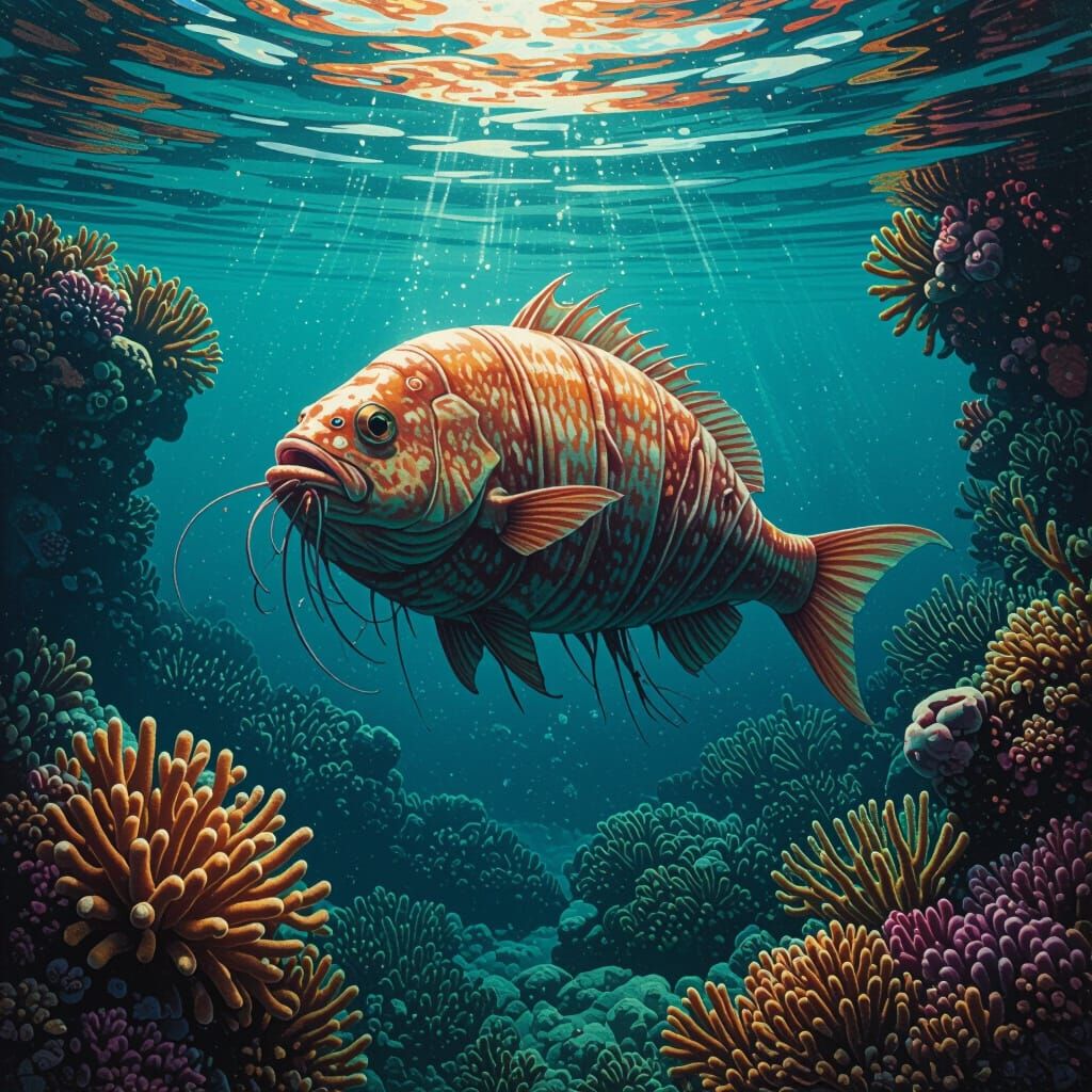 Parasitic Fish: Dark Surrealism Meets Bio-Art