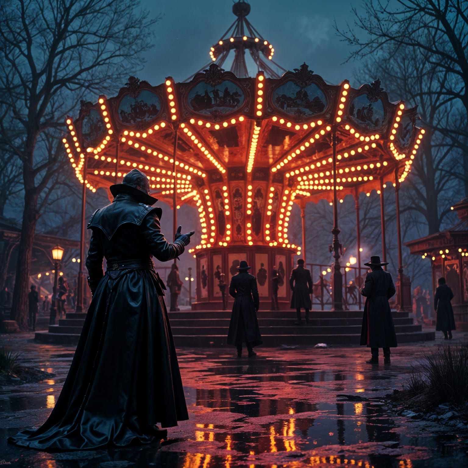 Spooky Carnival Base for Villain in Dark Fantasy Style