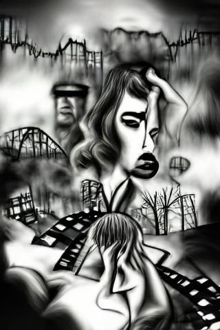 BPD and PTSD as Ink Drawing