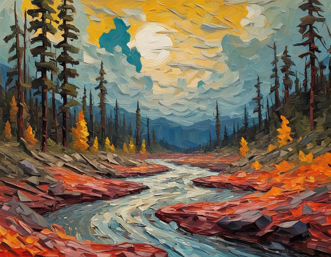 Hope in Dystopia: Impasto Gouache Palette Knife Painting