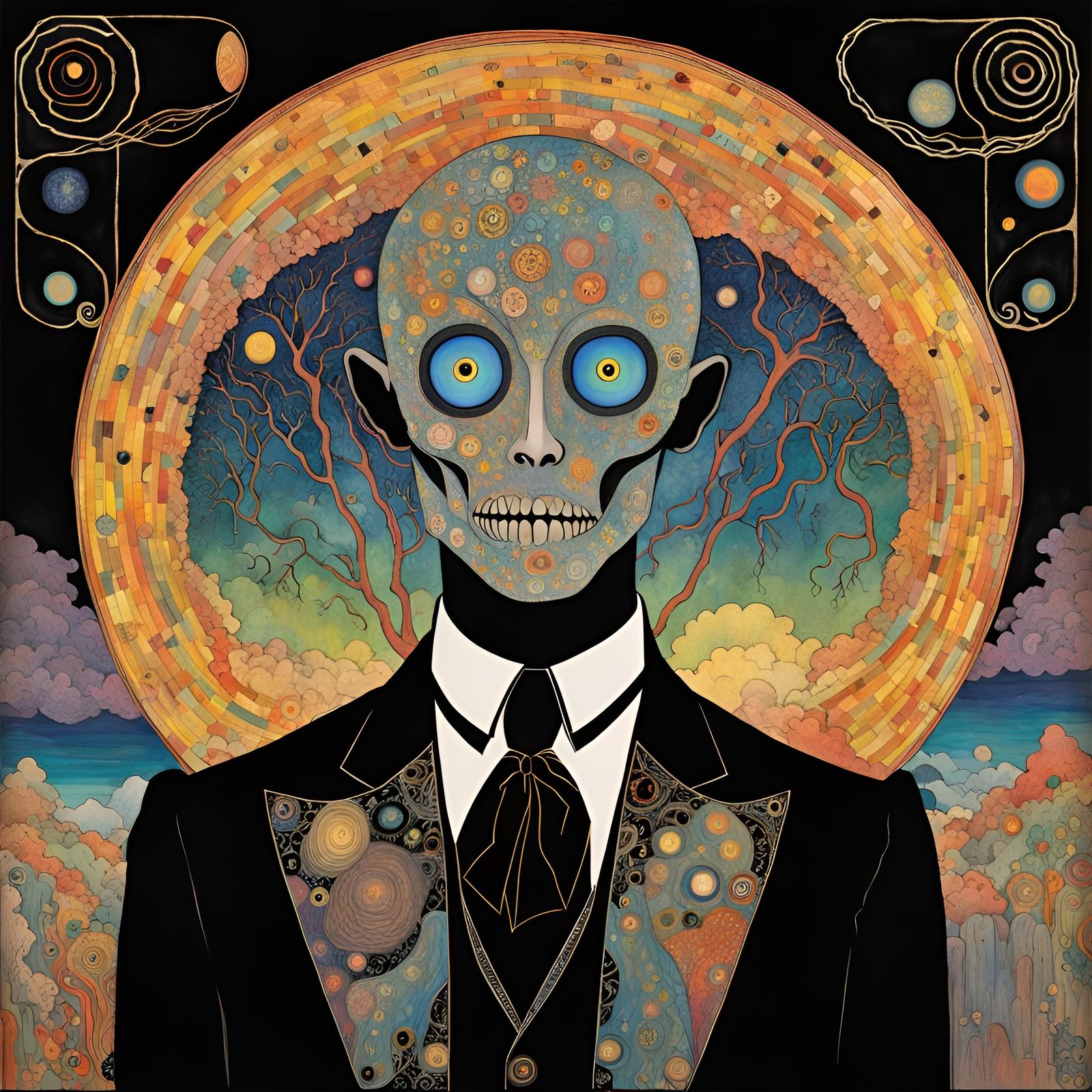 Eldritch Avatar in Junji Ito Style