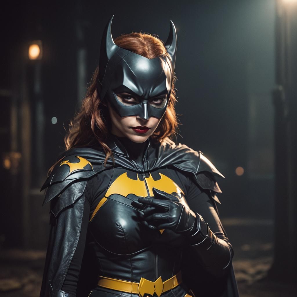 Batgirl and Joker: A Cinematic Film Still