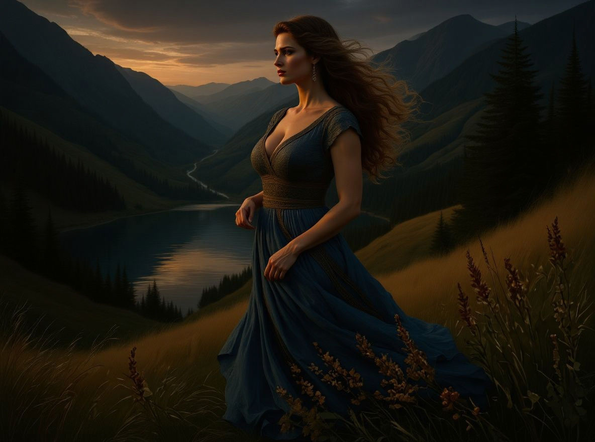 Ukrainian Beauty in Synevyr Park, Dunedain Illustration