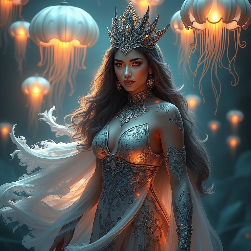 Persian Goddess Anahita Shines with Violet Eyes in Atlantean...