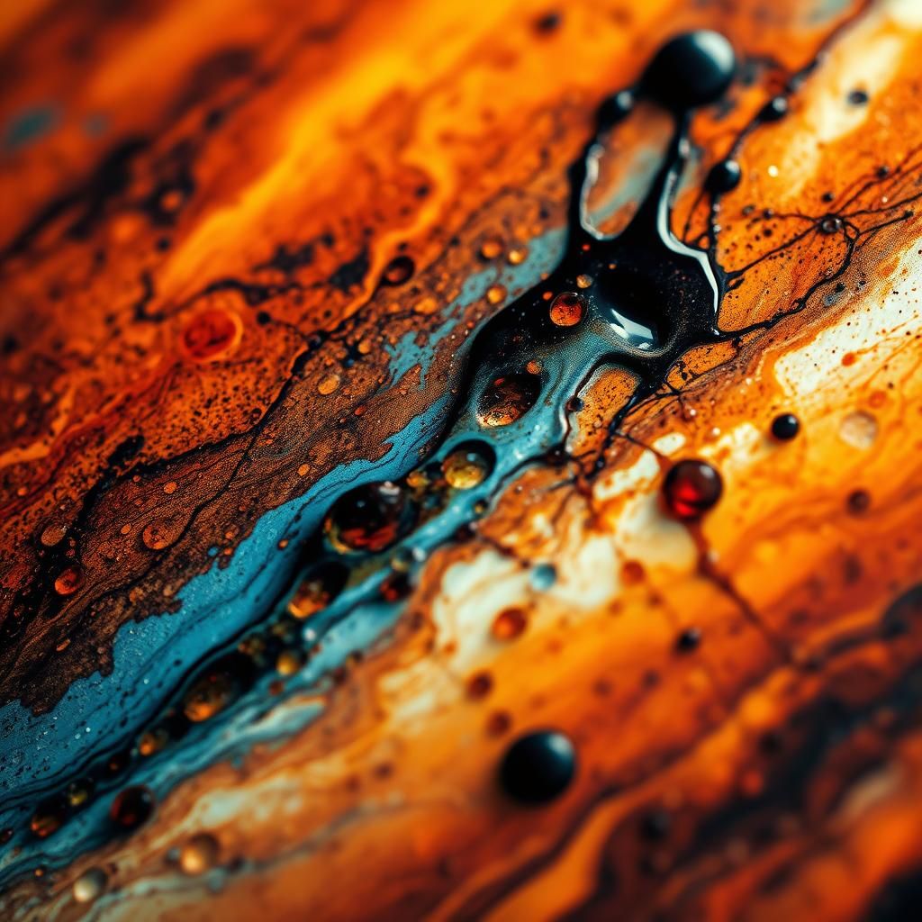 Ink Splatter Resembling Jupiter in Macro Photography