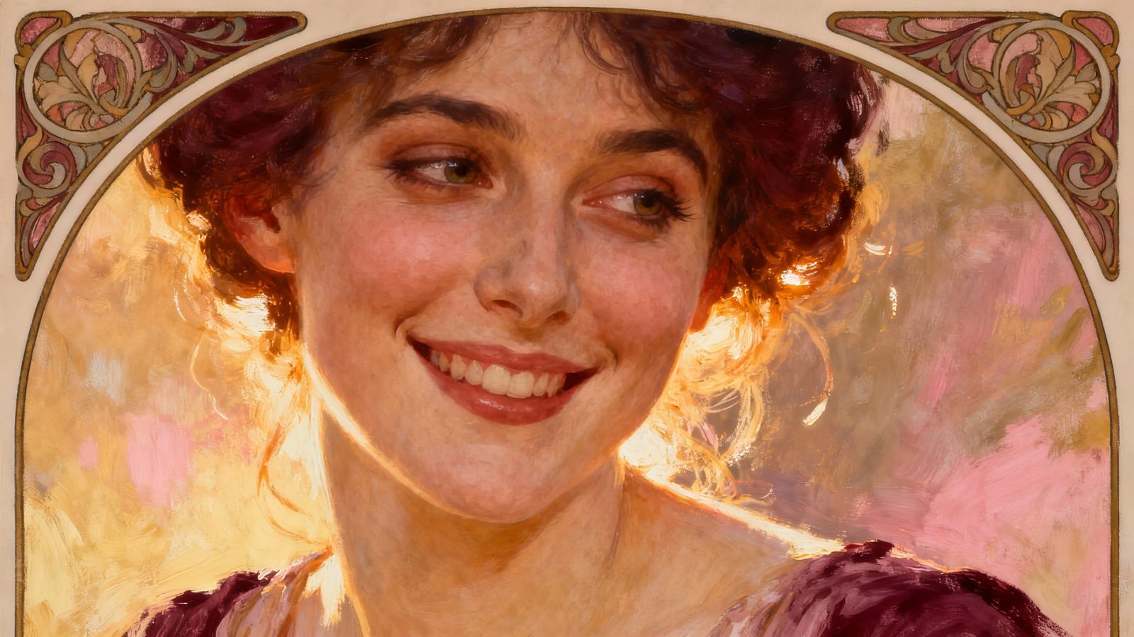 Woman's Mischievous Gaze in Digital Portrait