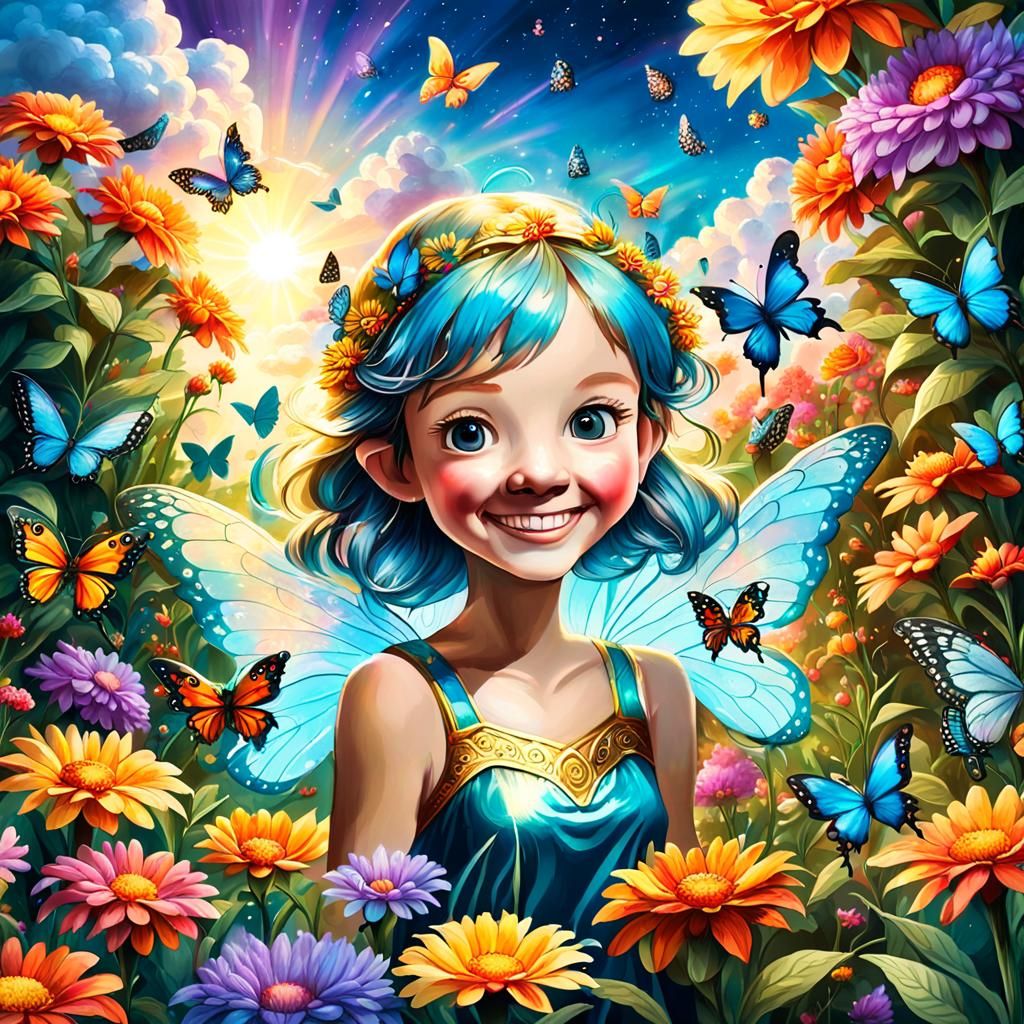 Fairy in garden