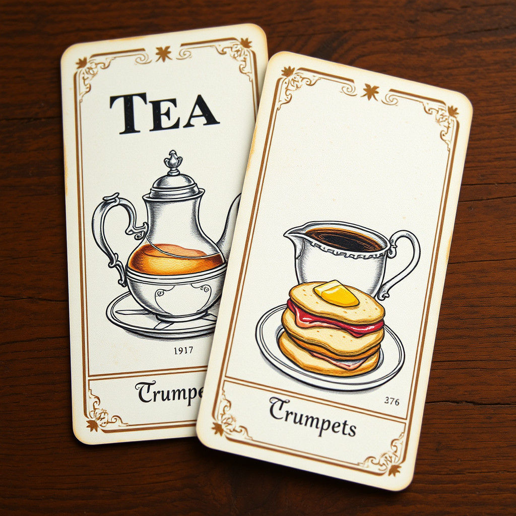 Vintage Tea and Crumpets Trading Cards