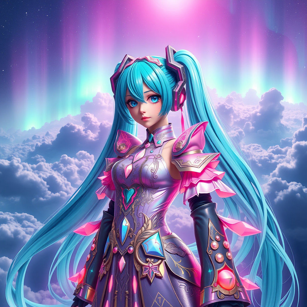 Hatsune Miku in a Futuristic Dreamscape