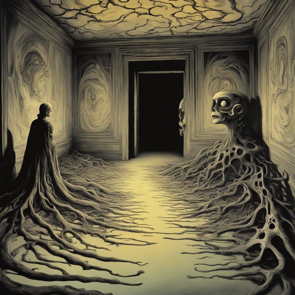 Surrealism in a Futuristic, Distorted Landscape