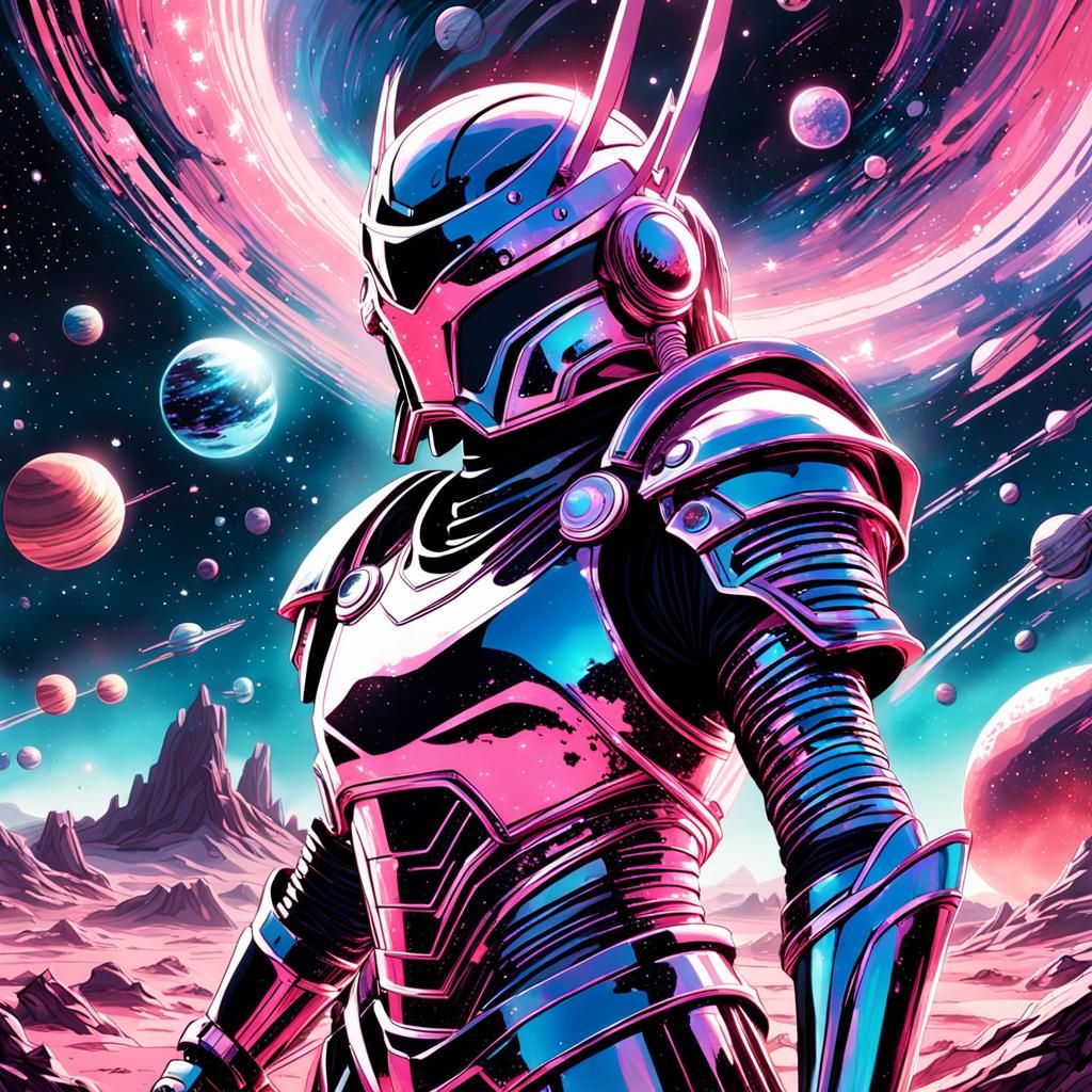 Galaxy Princess Warrior in Dreamy Ethereal Style