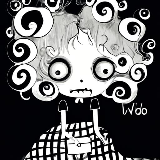 Wednesday Addams in Tim Burton Style