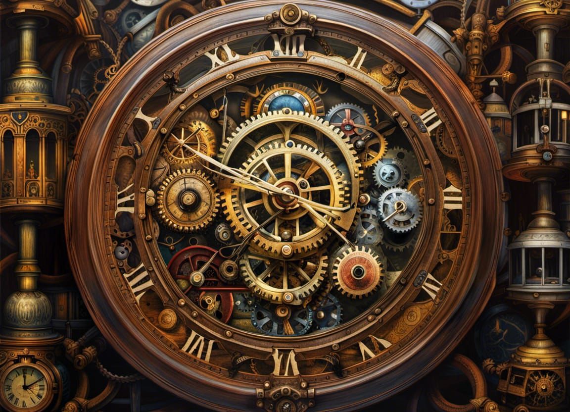 Steampunk clock