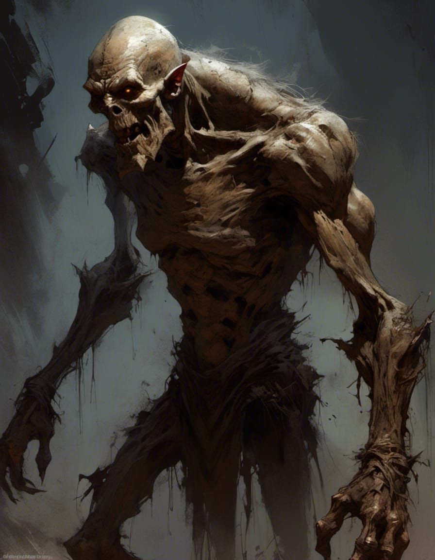 <lora:Shaman Ink:1.0> tall, gangly, slender golem