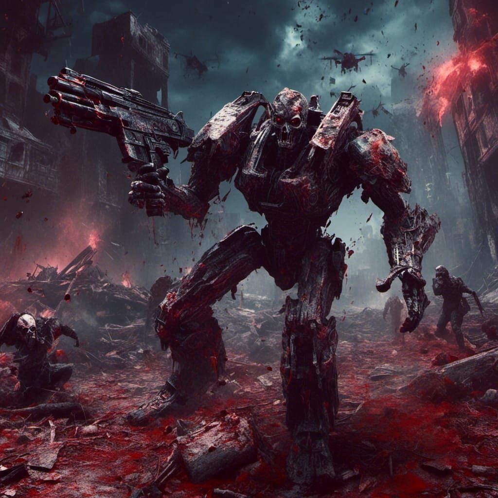 Rex Power Colt vs. T-600s in Apocalyptic LA