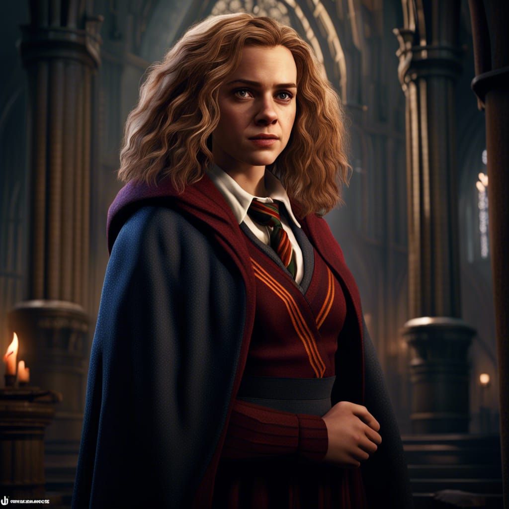 Detailed Fantasy Art of Curvy Hermione Granger