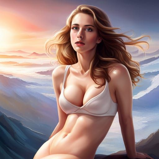 Hot Angel Girl: AI-Generated Digital Art