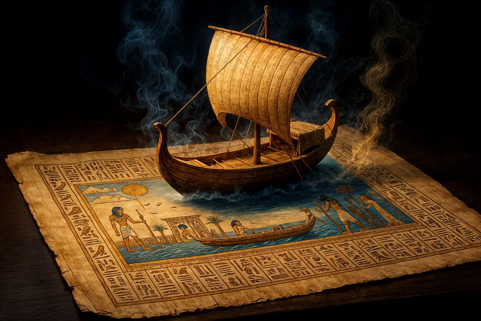 Egyptian Papyrus Scroll Comes to Life: 8K Masterpiece