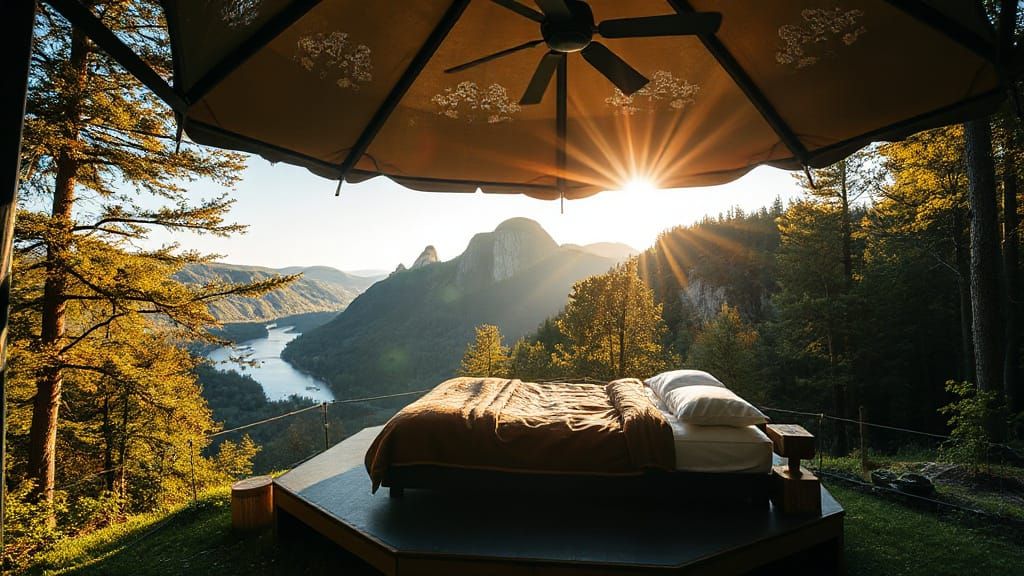 Luxury Glass Dome Tent in Saxon Switzerland Landscape