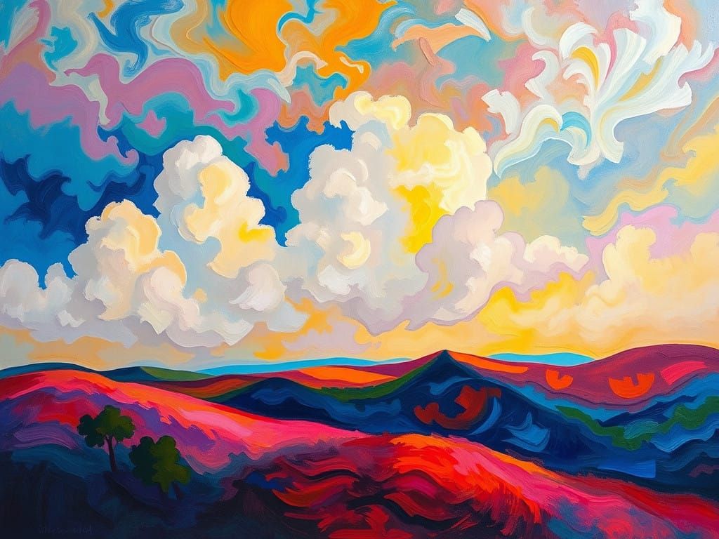 Dreamlike Landscape in Vibrant Colors