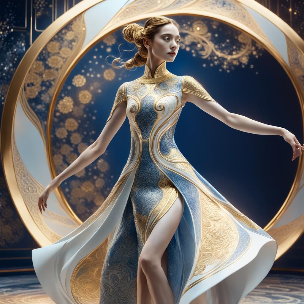 Woman in Opulent Digital Art