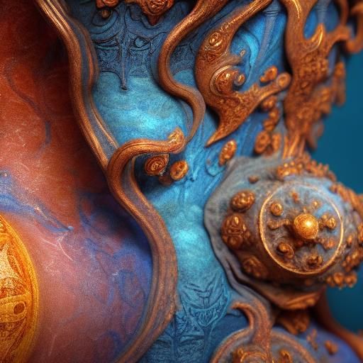 Mystical Antique Amphora Fragment in Detailed Matte Painting