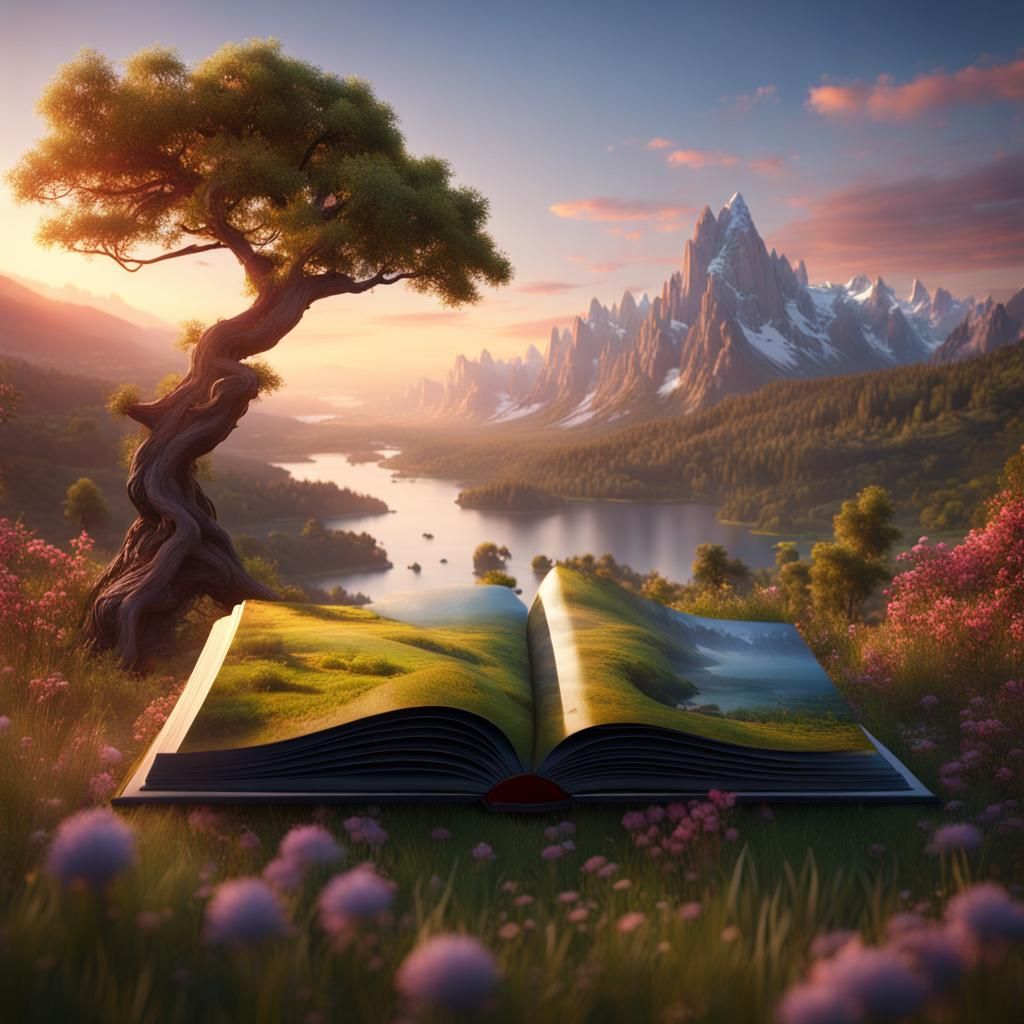 Landscape Book: Detailed Matte Painting in Fantasy Style