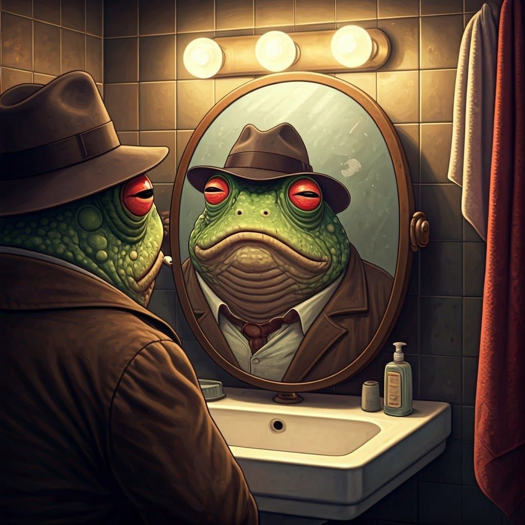 Gritty Film-Noir Frog Private Eye Reflects on a Dirty Past
