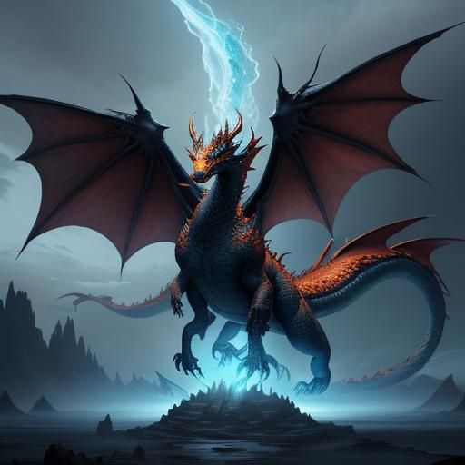 Majestic Dragon Fantasy Concept Art in 8K