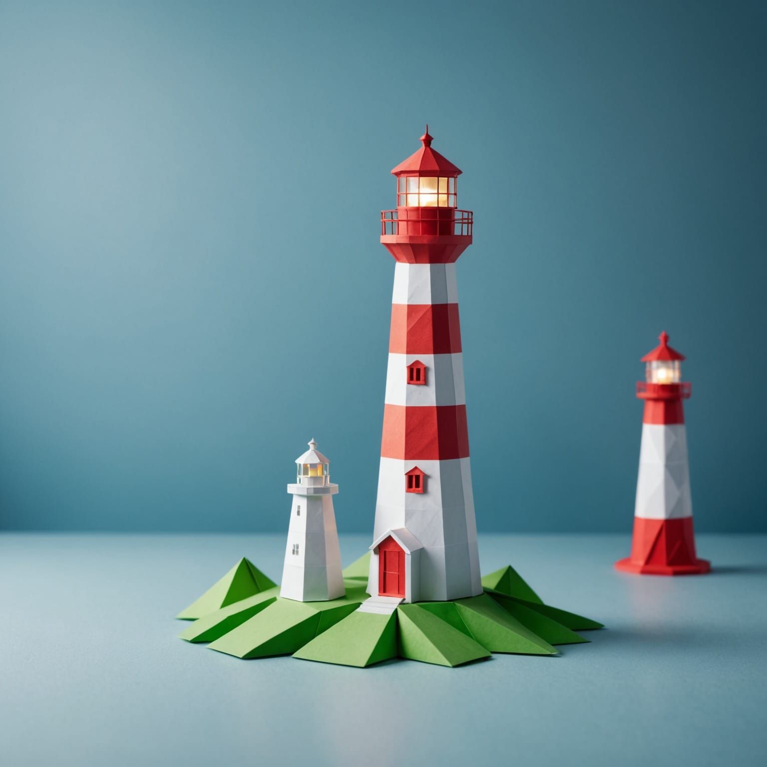 Origami Lighthouse Papercraft in 8K Resolution