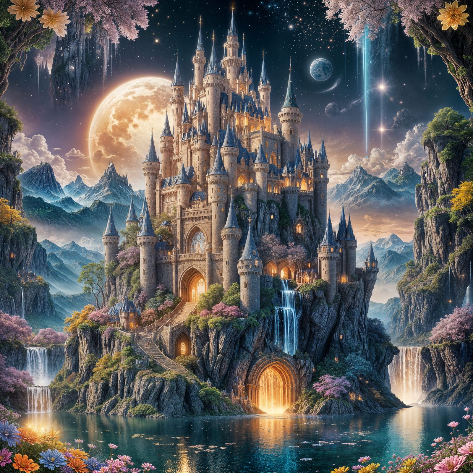 Fantastical Castle with Intricate Details