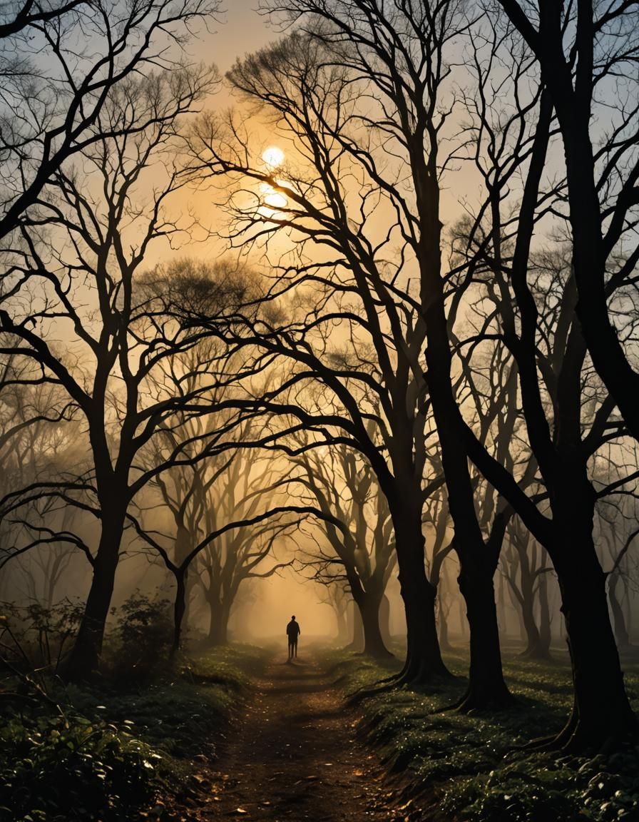 Uncanny Daylight Glow: Detailed Fantasy Landscape