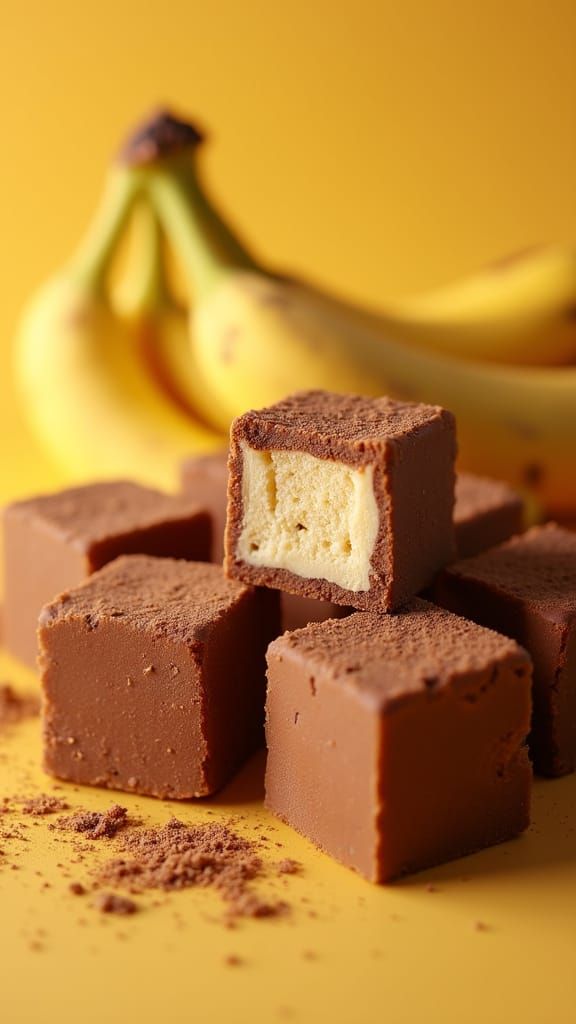 Hyperrealistic Banana Candy Cubes in Vibrant Colors