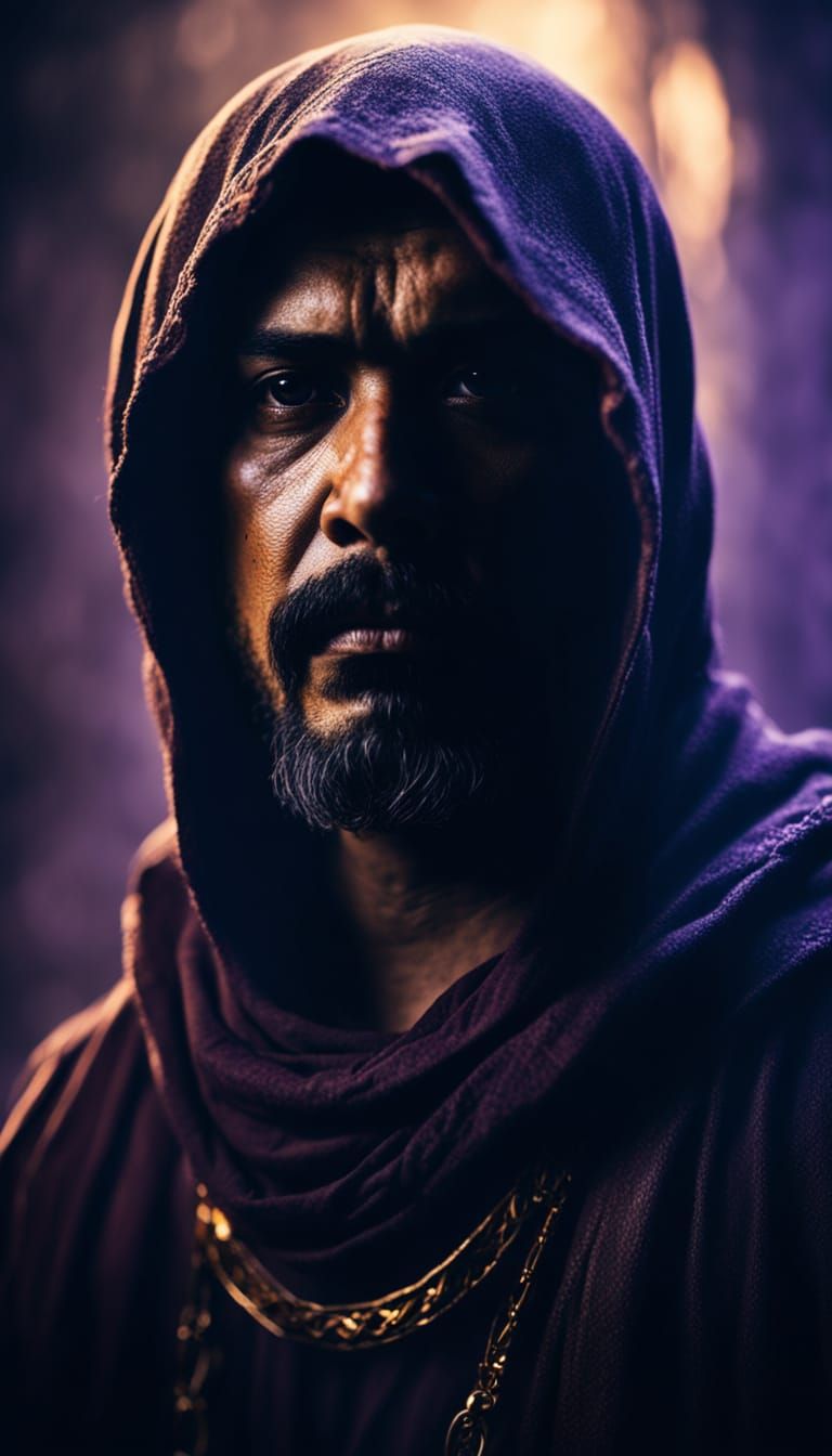 Mysterious Dark Fantasy Portrait in Cinematic Style