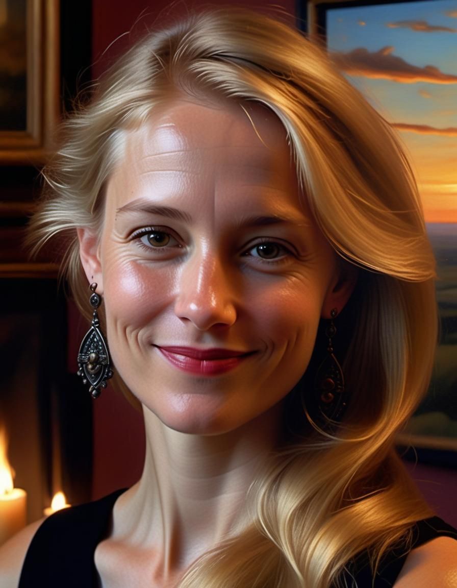 Ethereal Woman Portrait in Renaissance Style