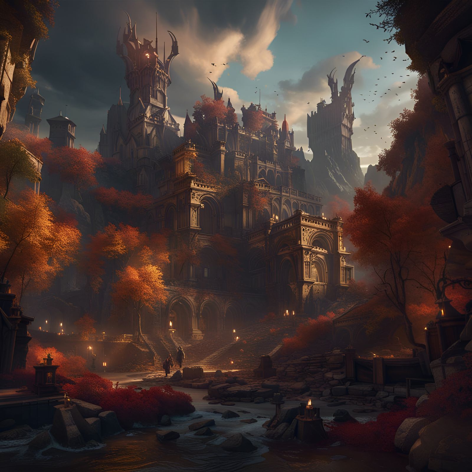 Sodom and Gomorrah Destruction: Detailed Matte Painting