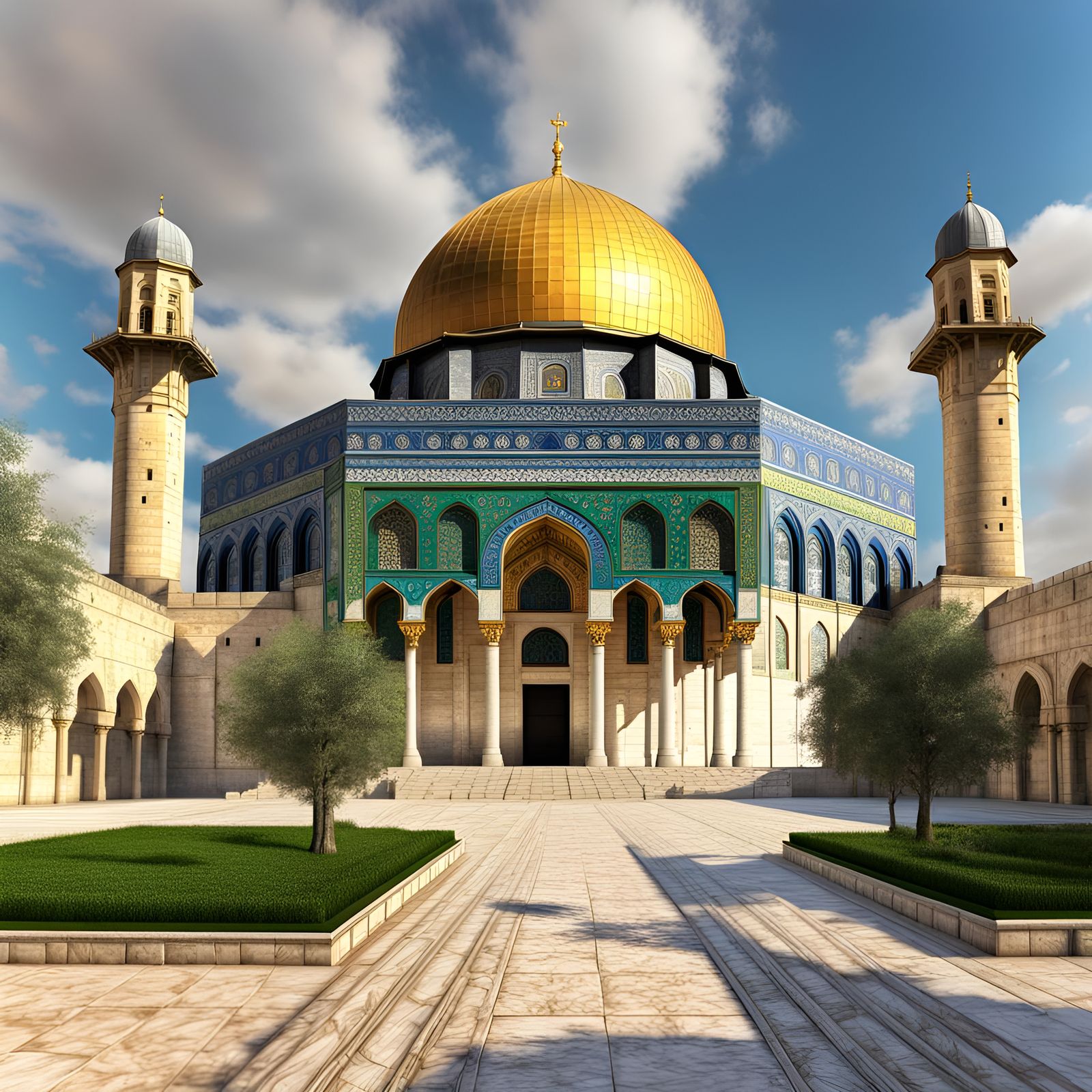 Al Aqsa Mosque: Digital Art in Arab Architecture Style