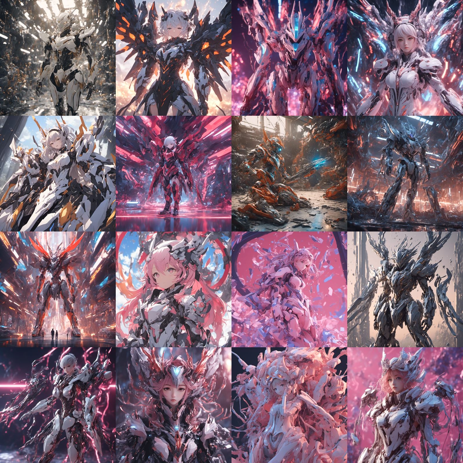 Girl in Dragon Armor Navigating Futuristic Maze