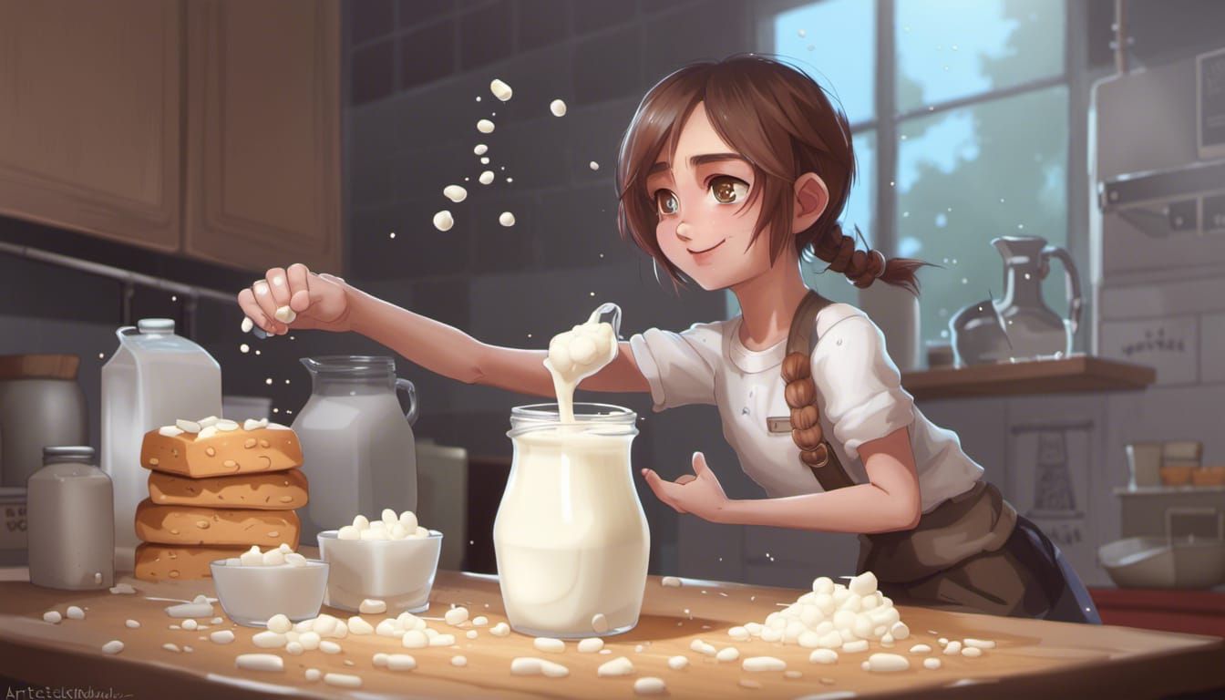 Milk and Flour Composition, Trending Digital Art