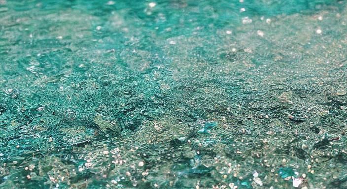 Mermaid in Swimming Pool, Miyazaki-Inspired Digital Art